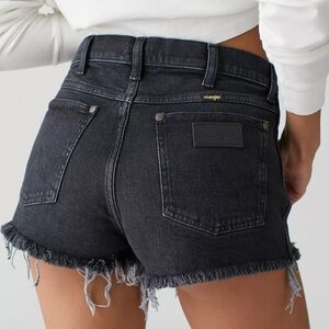NWOT Wrangler Black Denim Festival Short